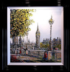 A Walk Along the Southbank - SOLD by artist Nigel Cooke - Wyecliffe Galleries