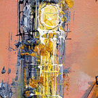 Across The Thames - Original - SOLD by artist Nigel Cooke - Wyecliffe Galleries