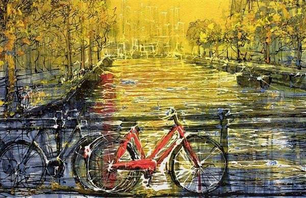 Amsterdam Morning - SOLD by artist Nigel Cooke - Wyecliffe Galleries