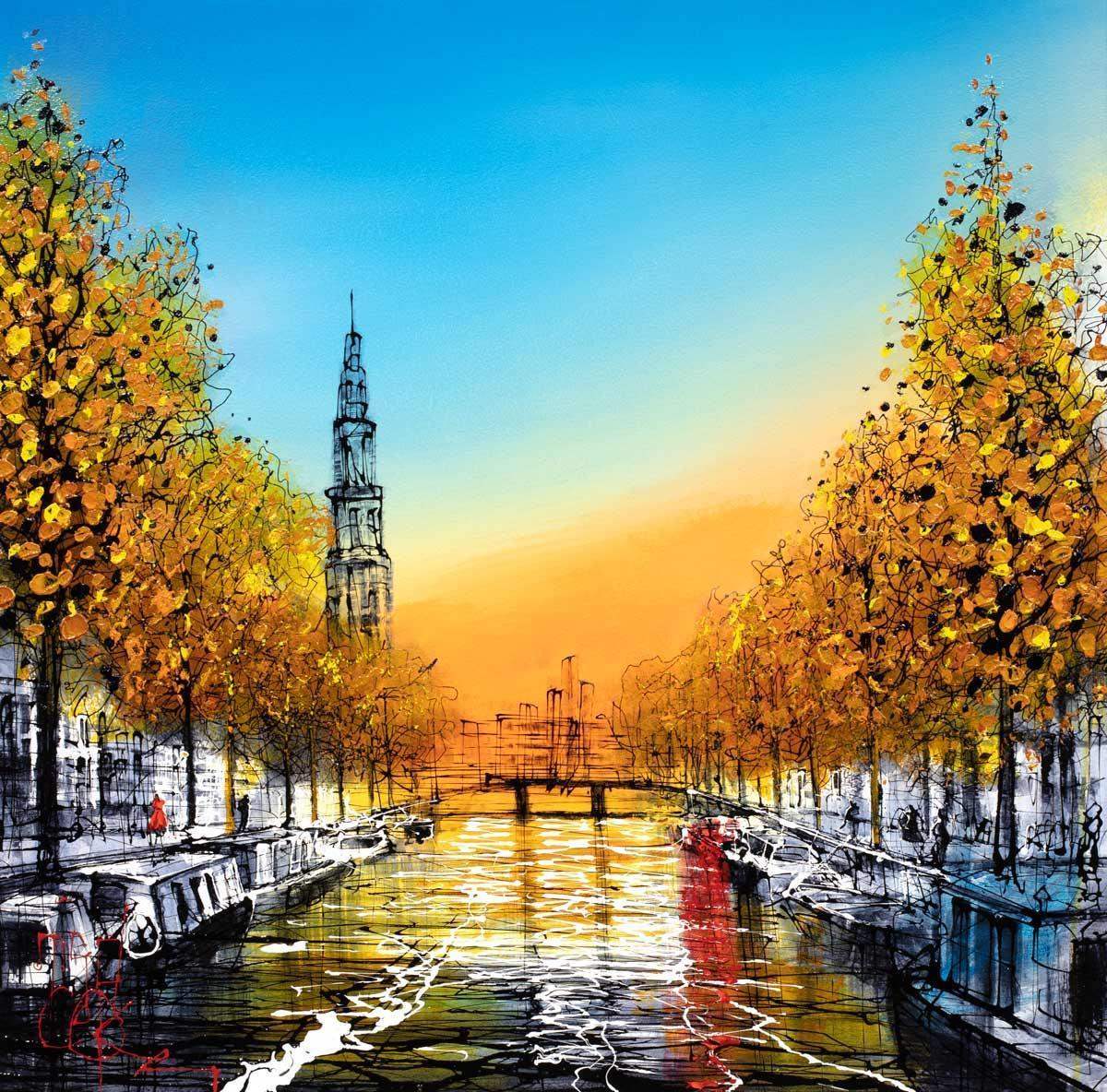 As The Sun Sets - Original - SOLD by artist Nigel Cooke - Wyecliffe Galleries