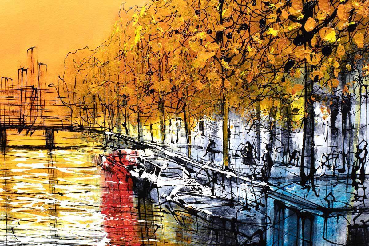 As The Sun Sets - Original - SOLD by artist Nigel Cooke - Wyecliffe Galleries