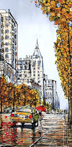 Autumn in NYC - SOLD by artist Nigel Cooke - Wyecliffe Galleries