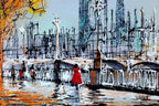 Bankside in Gold - SOLD by artist Nigel Cooke - Wyecliffe Galleries