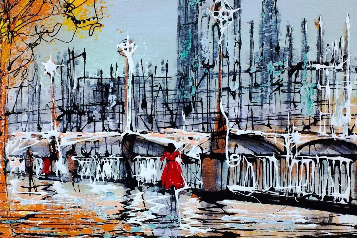 Bankside in Gold - SOLD by artist Nigel Cooke - Wyecliffe Galleries