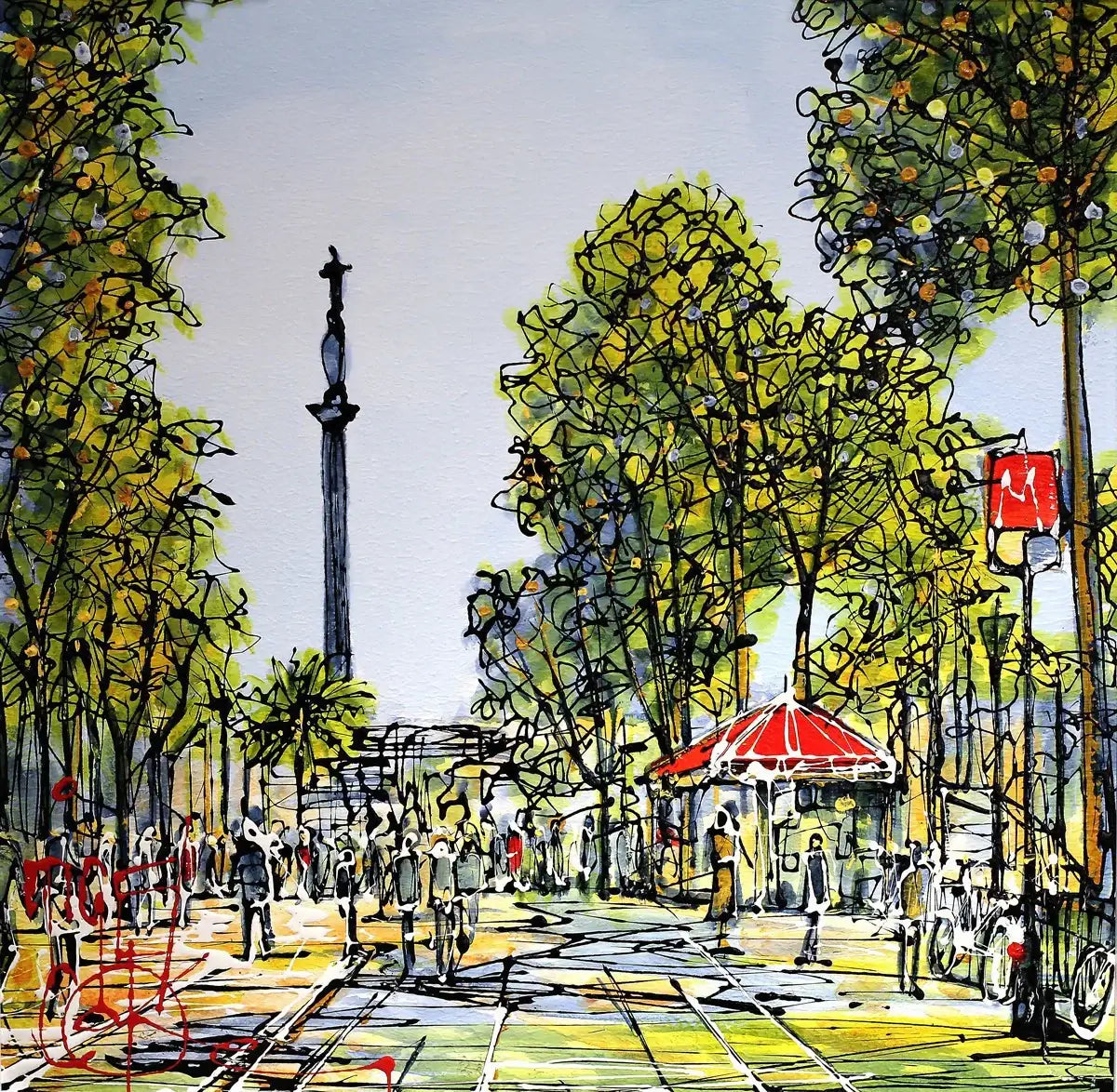 Barcelona - SOLD by artist Nigel Cooke - Wyecliffe Galleries