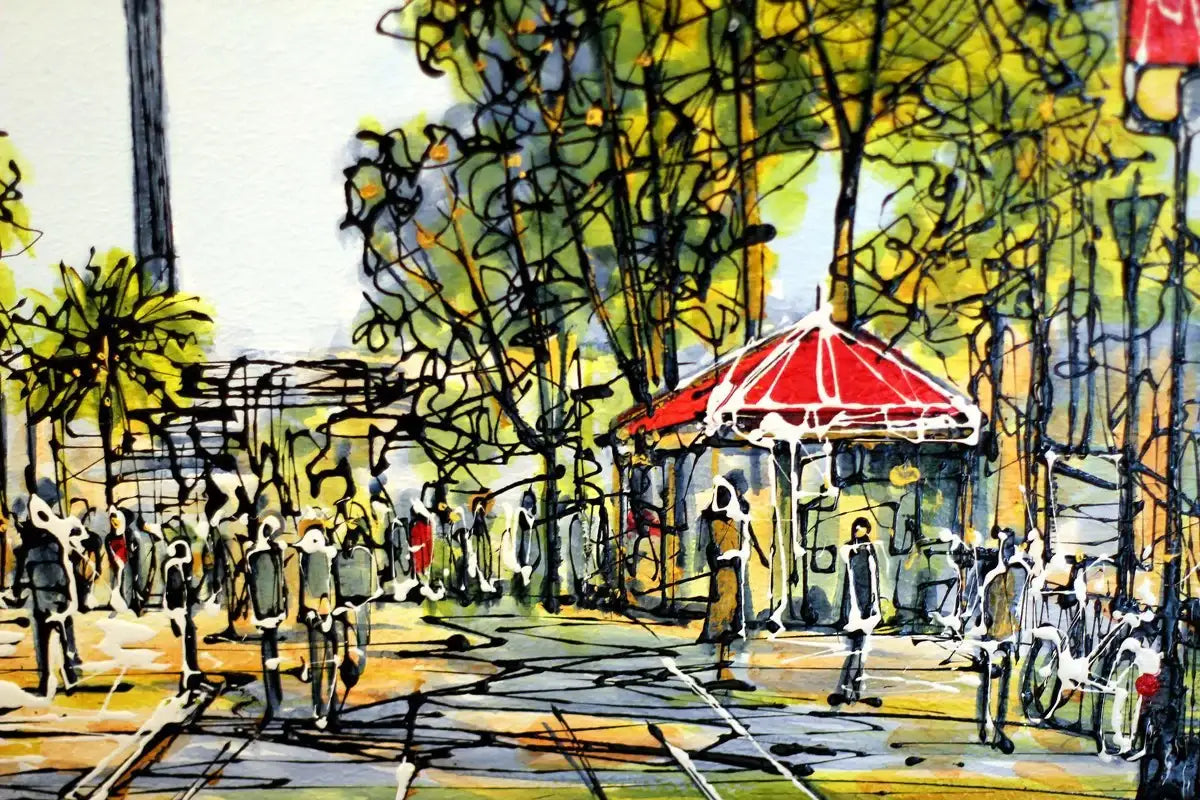 Barcelona - SOLD by artist Nigel Cooke - Wyecliffe Galleries