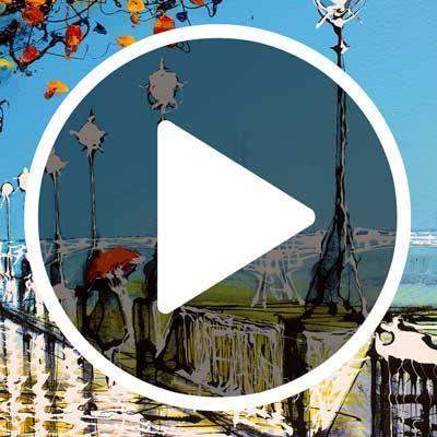 Blue Hues - Original - SOLD by artist Nigel Cooke - Wyecliffe Galleries