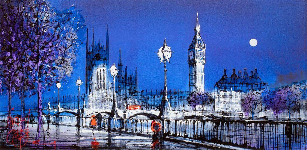 Blue Velvet - SOLD by artist Nigel Cooke - Wyecliffe Galleries