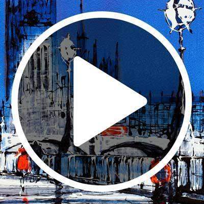 Blue Velvet - SOLD by artist Nigel Cooke - Wyecliffe Galleries