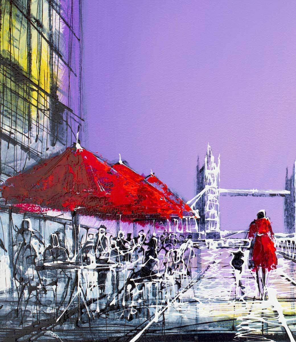 Butlers Wharf at Dawn - SOLD by artist Nigel Cooke - Wyecliffe Galleries