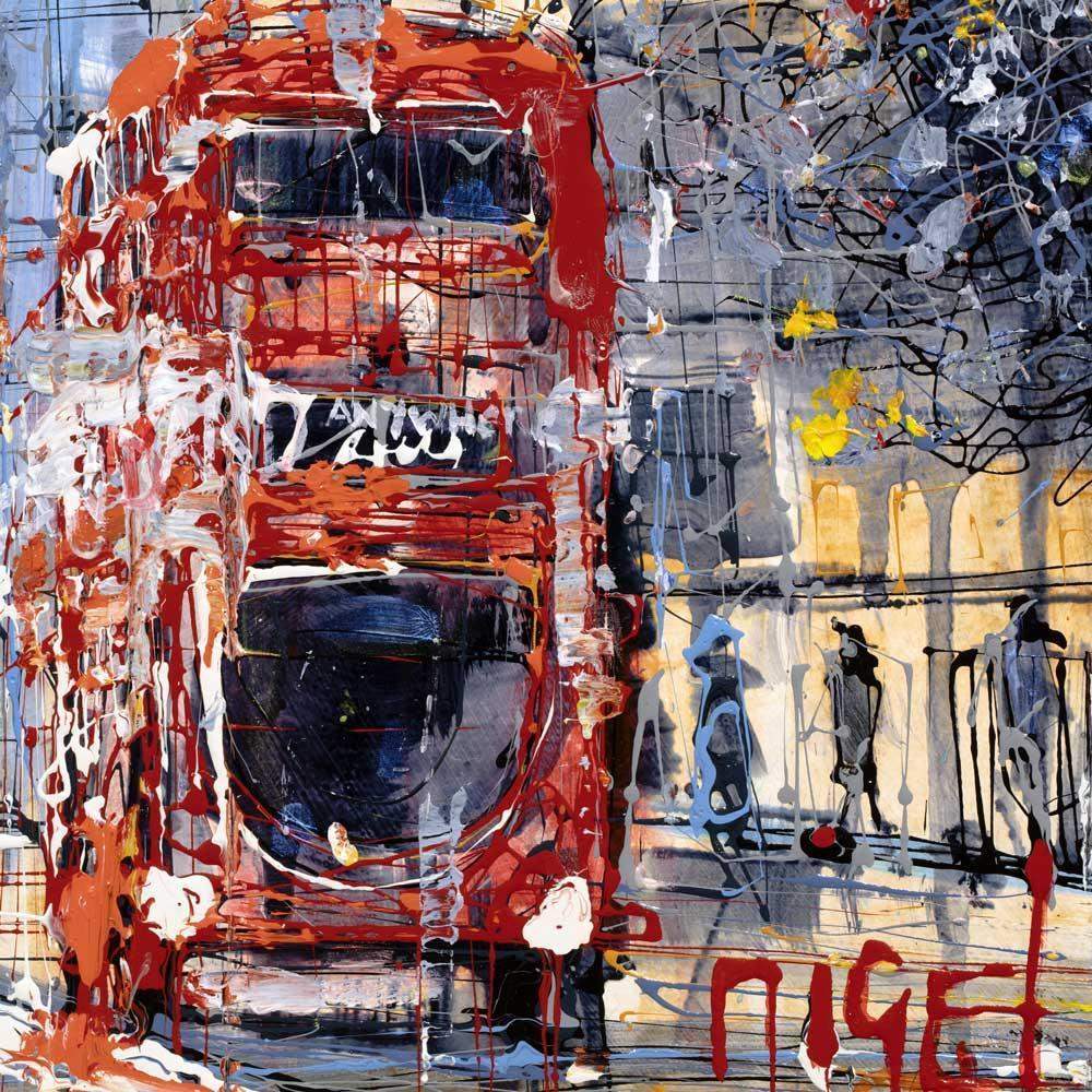 City Hustle - Original - SOLD by artist Nigel Cooke - Wyecliffe Galleries