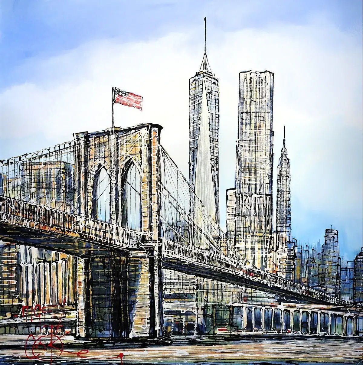 City of Dreams - SOLD by artist Nigel Cooke - Wyecliffe Galleries