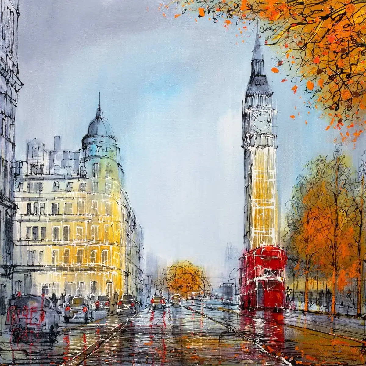 Classic Routemaster - SOLD by artist Nigel Cooke - Wyecliffe Galleries