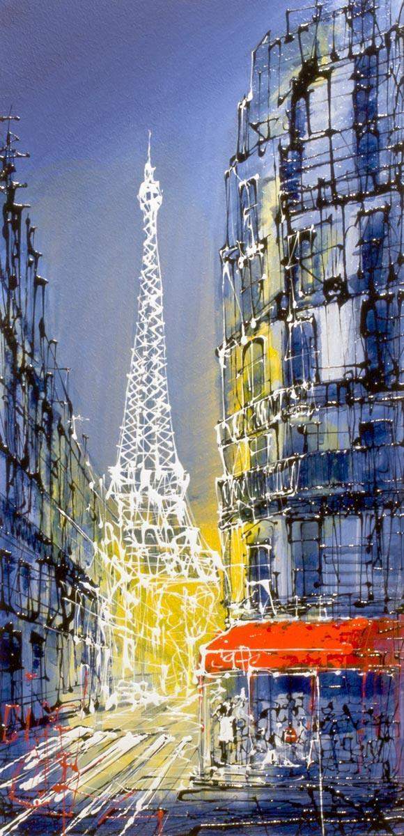 Coffee at L'Eiffel - Original - SOLD by artist Nigel Cooke - Wyecliffe Galleries