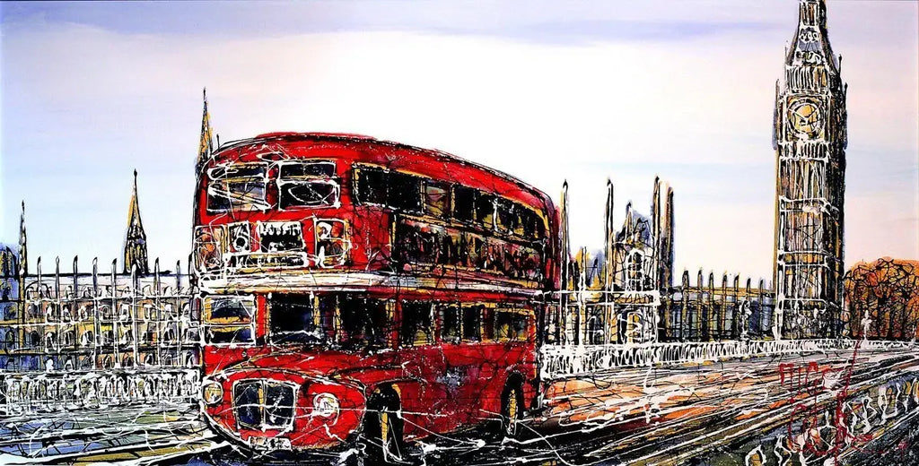 Crossing Westminster Bridge - SOLD by artist Nigel Cooke - Wyecliffe Galleries