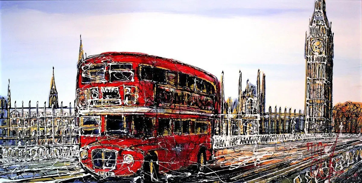 Crossing Westminster Bridge - SOLD by artist Nigel Cooke - Wyecliffe Galleries