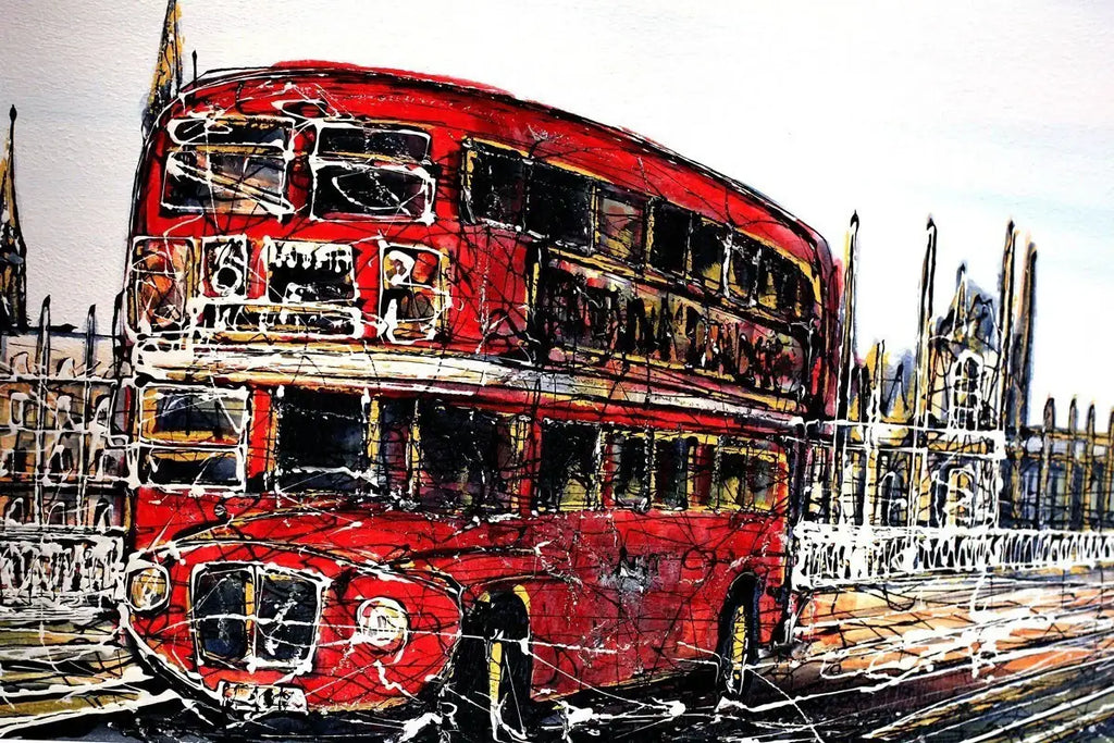 Crossing Westminster Bridge - SOLD by artist Nigel Cooke - Wyecliffe Galleries
