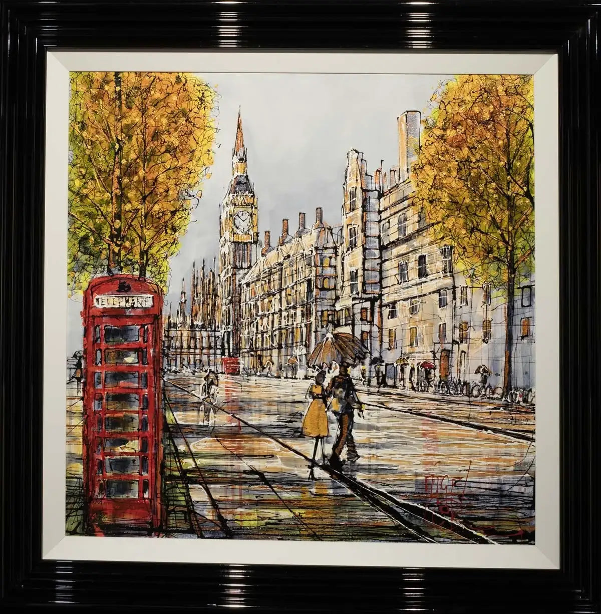 Down Pour Westminster - SOLD by artist Nigel Cooke - Wyecliffe Galleries