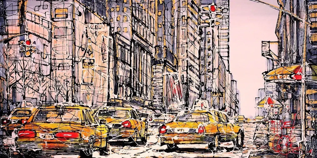 Downtown - SOLD by artist Nigel Cooke - Wyecliffe Galleries