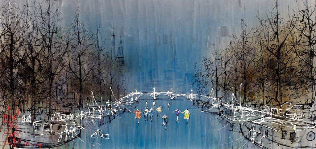 Frost Fair - Original - SOLD by artist Nigel Cooke - Wyecliffe Galleries