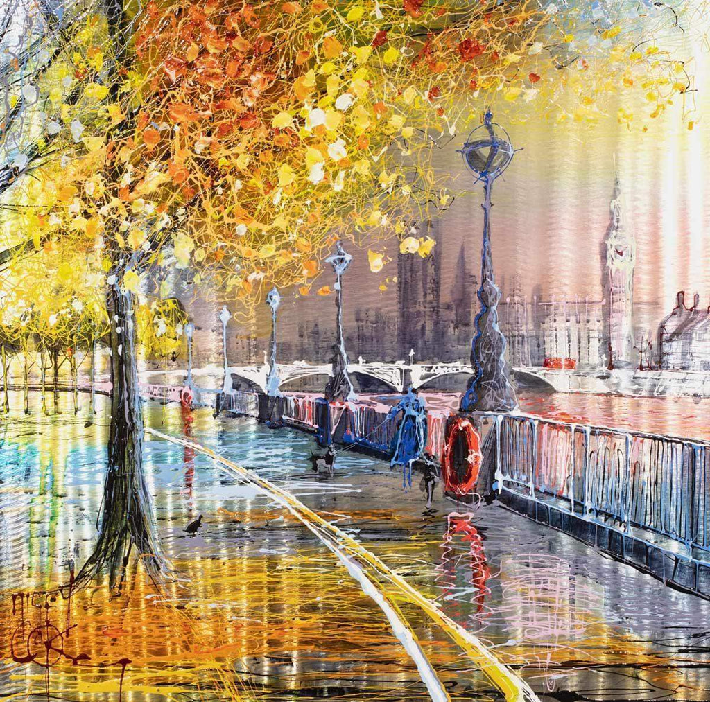 Glistening City - Original - SOLD by artist Nigel Cooke - Wyecliffe Galleries