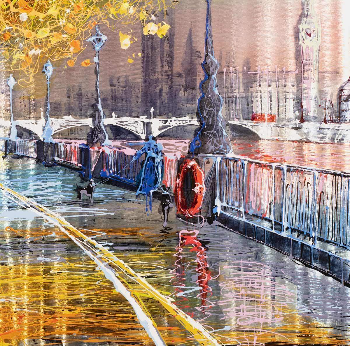 Glistening City - Original - SOLD by artist Nigel Cooke - Wyecliffe Galleries