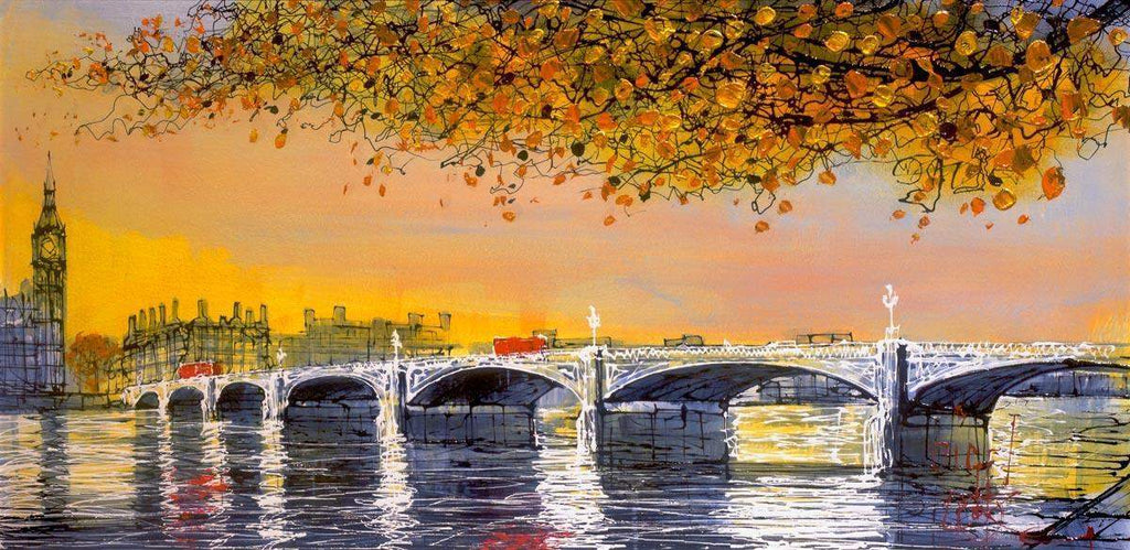 Golden Commute - SOLD by artist Nigel Cooke - Wyecliffe Galleries