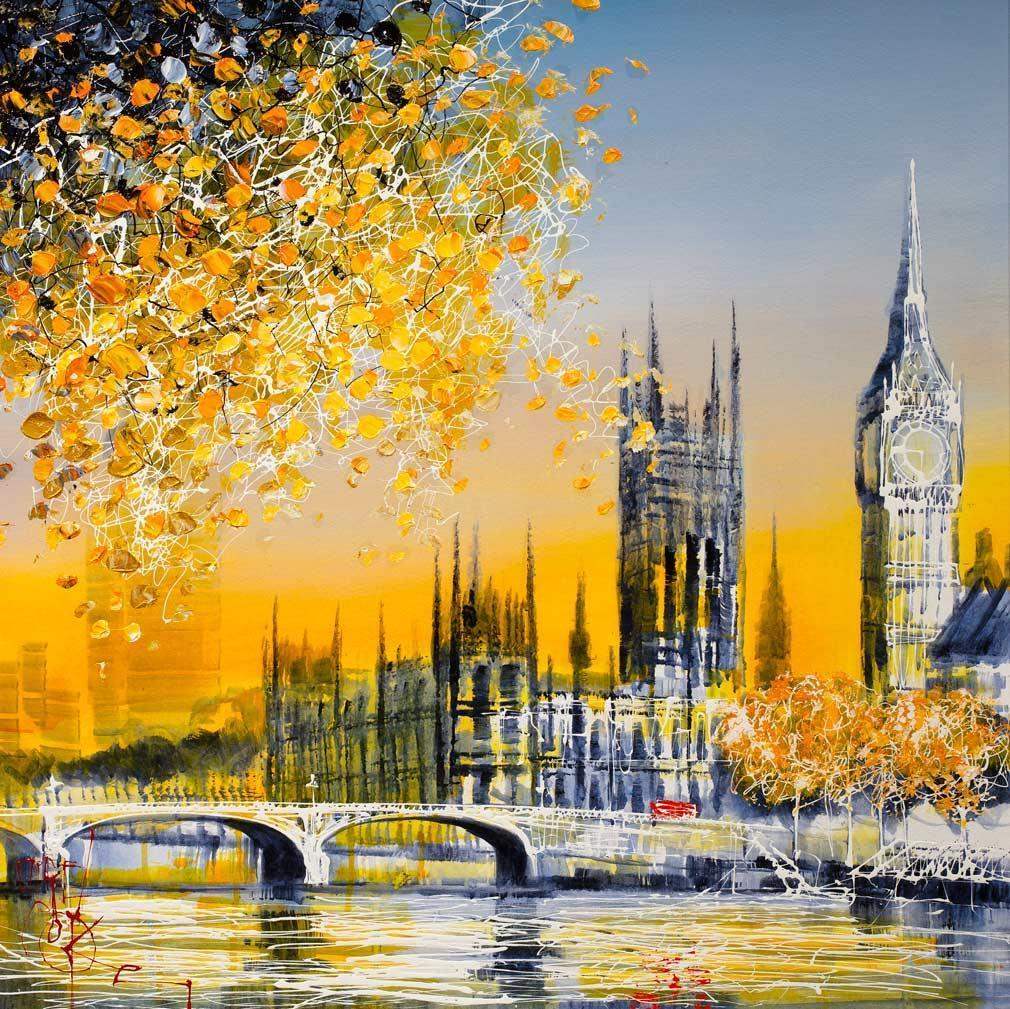 Golden Glow - Original - SOLD by artist Nigel Cooke - Wyecliffe Galleries