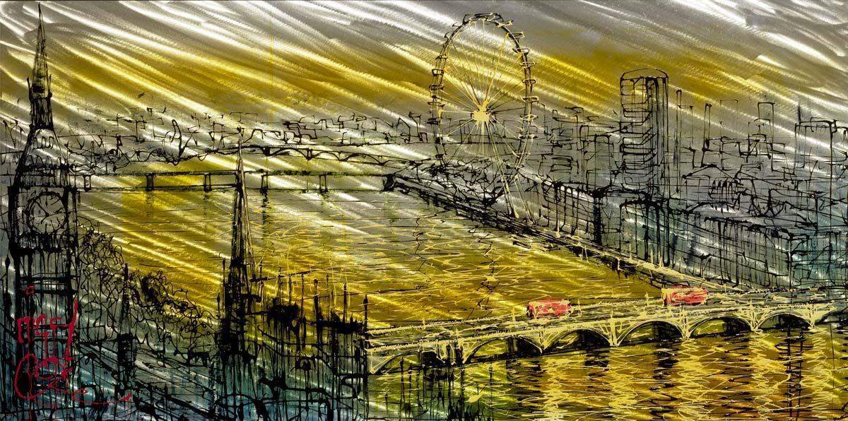 Heart Of The City - Original -SOLD by artist Nigel Cooke - Wyecliffe Galleries