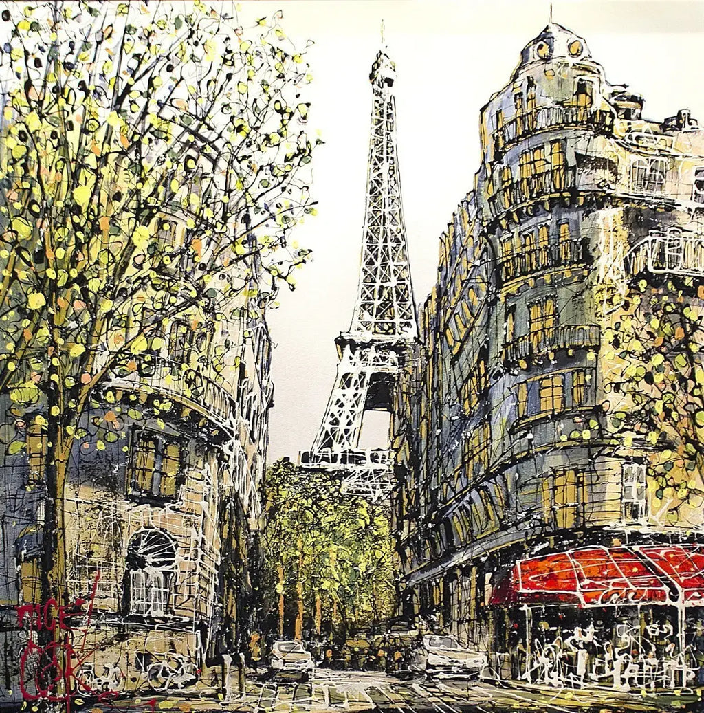 La Tour Eiffel - SOLD by artist Nigel Cooke - Wyecliffe Galleries