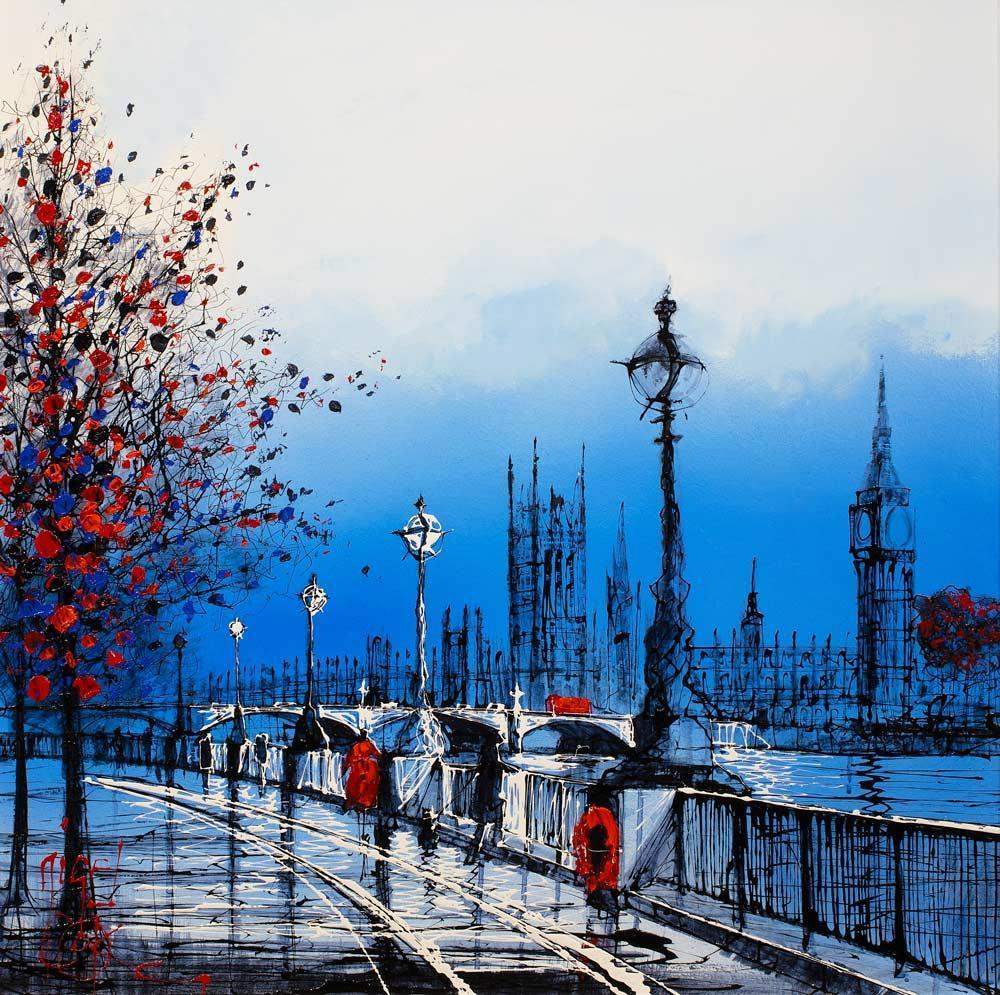 Lady in Red - Original - SOLD by artist Nigel Cooke - Wyecliffe Galleries