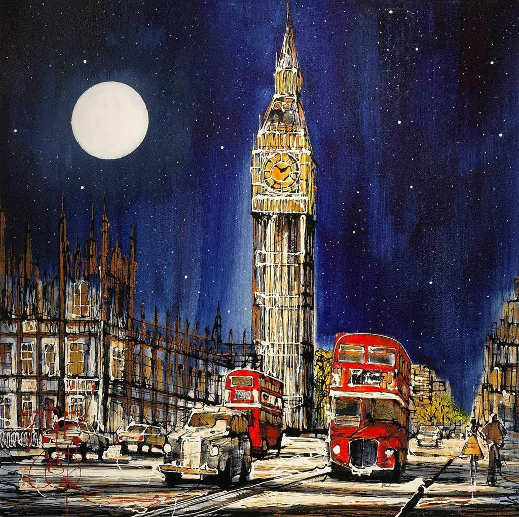 Last Bus Home - SOLD by artist Nigel Cooke - Wyecliffe Galleries