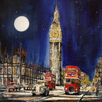 Last Bus Home - SOLD by artist Nigel Cooke - Wyecliffe Galleries