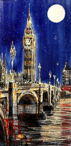 Late Night London II - SOLD by artist Nigel Cooke - Wyecliffe Galleries