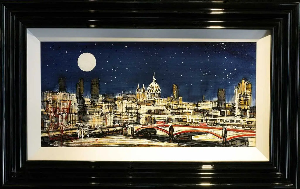 London By Night - SOLD by artist Nigel Cooke - Wyecliffe Galleries