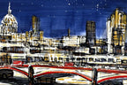 London By Night - SOLD by artist Nigel Cooke - Wyecliffe Galleries