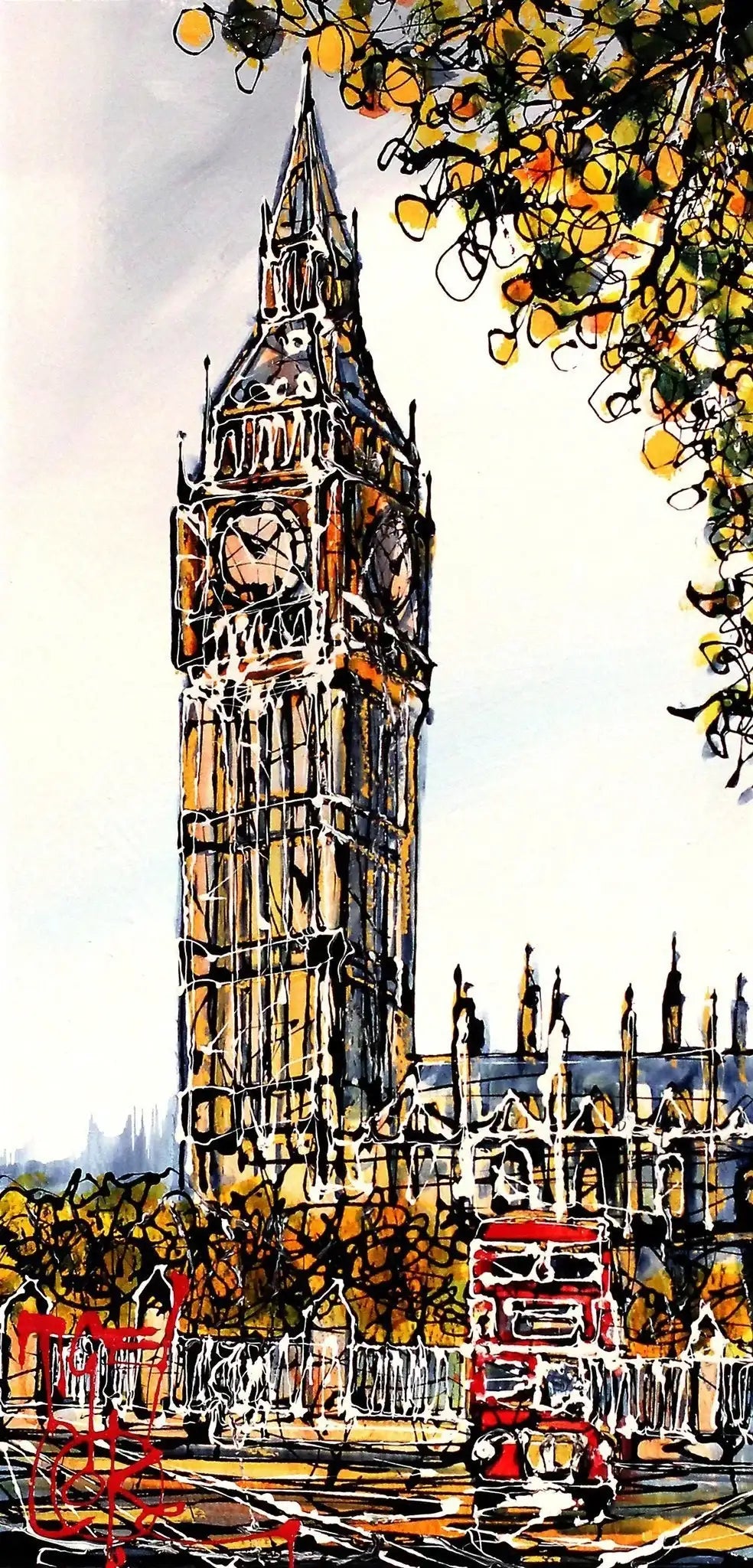 London Calling - SOLD by artist Nigel Cooke - Wyecliffe Galleries