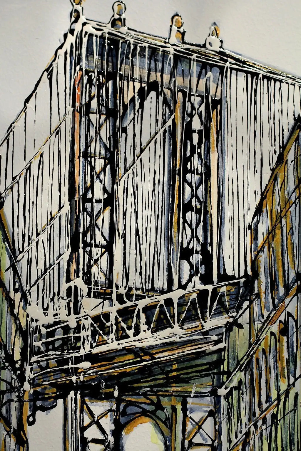Manhattan Bridge - SOLD by artist Nigel Cooke - Wyecliffe Galleries