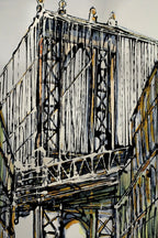 Manhattan Bridge - SOLD by artist Nigel Cooke - Wyecliffe Galleries
