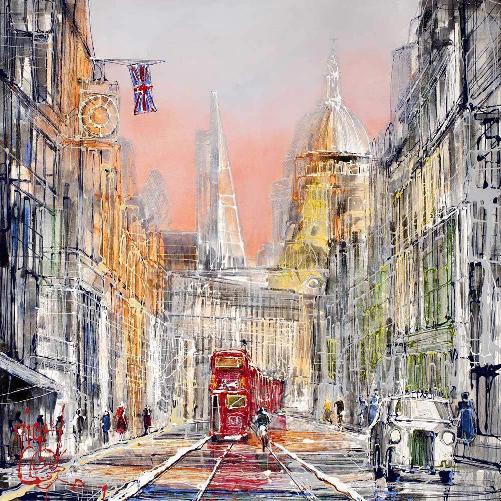 Meet Me At St Pauls - Original - SOLD by artist Nigel Cooke - Wyecliffe Galleries