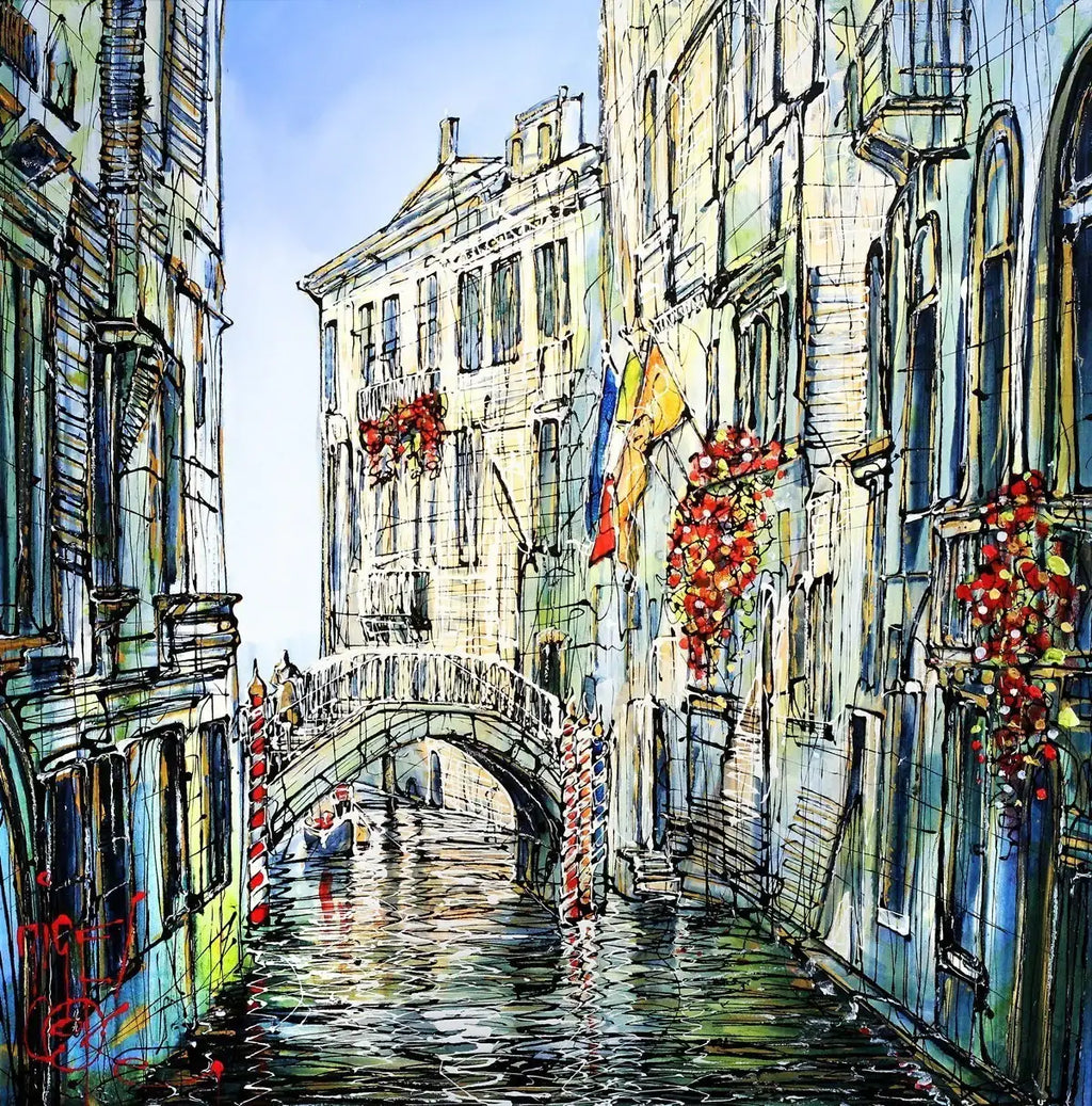 On the Water, Venice - SOLD by artist Nigel Cooke - Wyecliffe Galleries