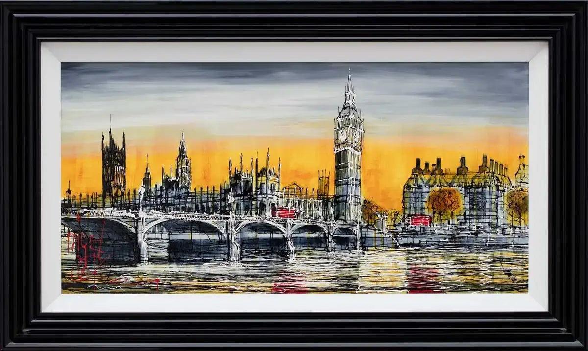 Orange Skies - SOLD by artist Nigel Cooke - Wyecliffe Galleries