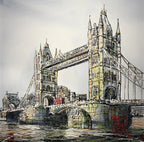 Over Tower Bridge by artist Nigel Cooke - Wyecliffe Galleries