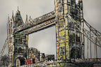 Over Tower Bridge by artist Nigel Cooke - Wyecliffe Galleries