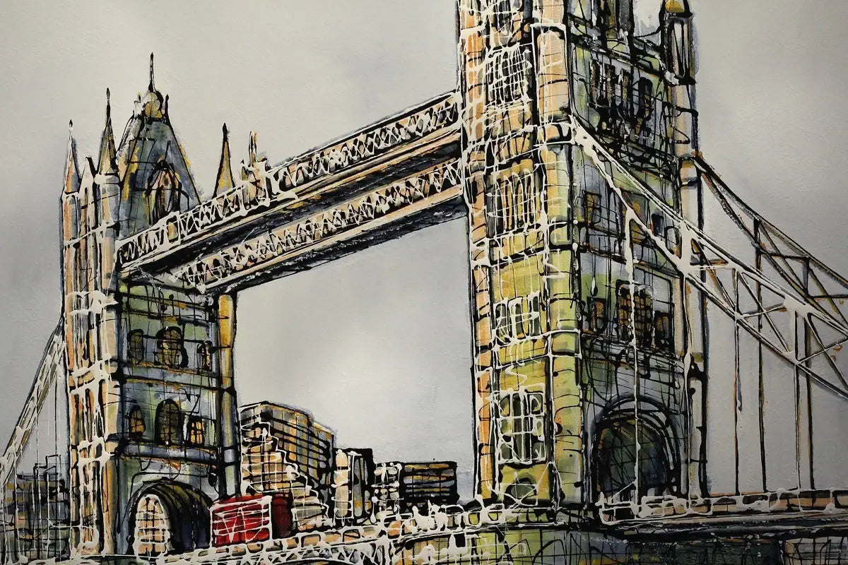 Over Tower Bridge by artist Nigel Cooke - Wyecliffe Galleries