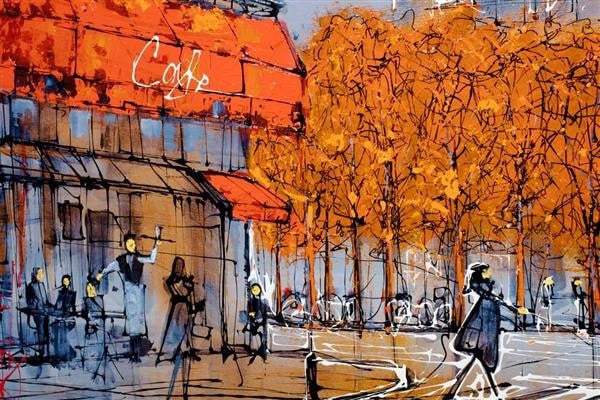 Paint The Town Red - Original - SOLD by artist Nigel Cooke - Wyecliffe Galleries