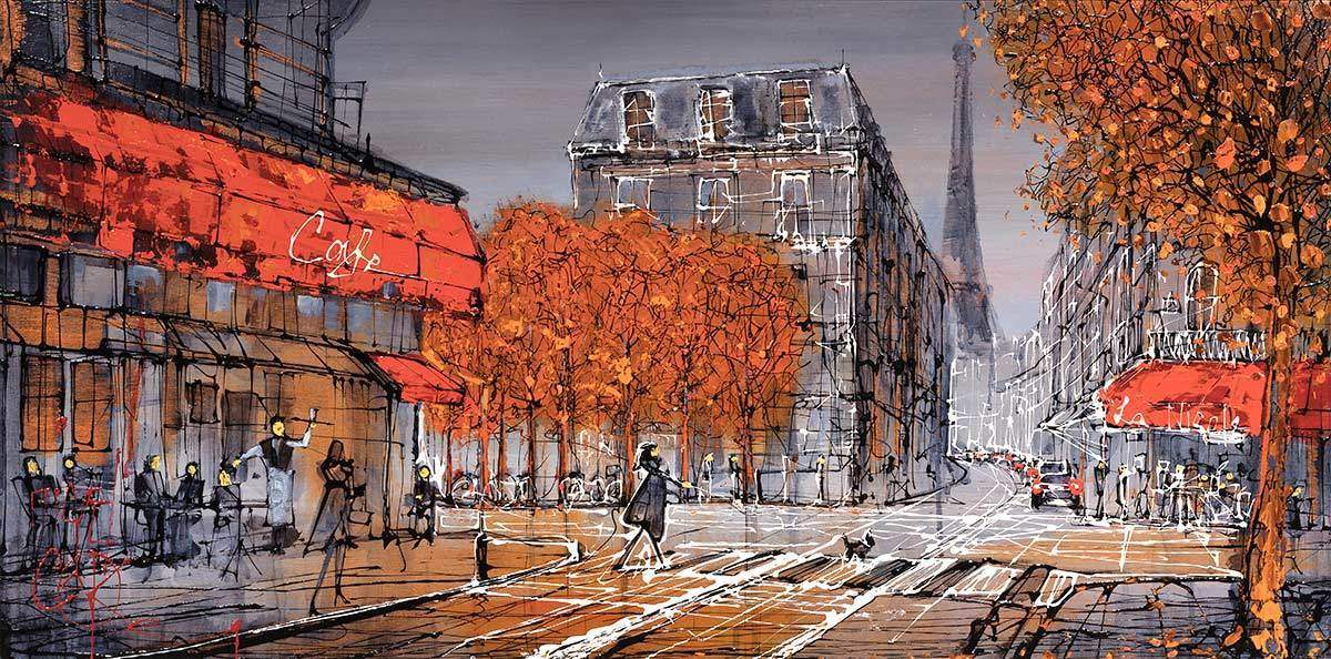 Paint The Town Red - Original - SOLD by artist Nigel Cooke - Wyecliffe Galleries