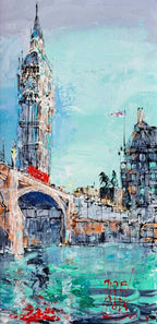 Palace of Westminster - Original - SOLD by artist Nigel Cooke - Wyecliffe Galleries