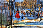 Parisian Chic - SOLD by artist Nigel Cooke - Wyecliffe Galleries
