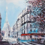 Parisian Winter - Original - SOLD by artist Nigel Cooke - Wyecliffe Galleries